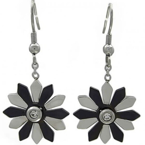 Jual Anting SilverBlack Flower Jual Anting Jual Aksesoris Lainnya