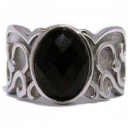 Cincin Pria Black Onyx Ring