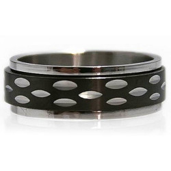 Cincin Pria Black Scaly Ring