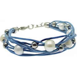 Gelang Kulit Blue Sabina