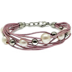 Gelang Kulit Pink Sabina