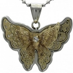 Kalung Animalia Carved Gold Butterfly