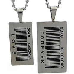 Kalung Couple Bar Code