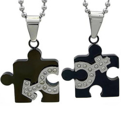 Kalung Couple Black Code Puzzle