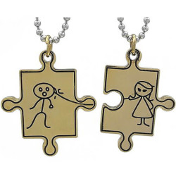 Kalung Couple Gold BoyGirl