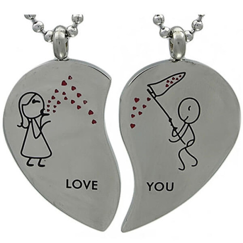 Jual Kalung Couple Heart Love You Jual Kalung Couple Jual Kalung