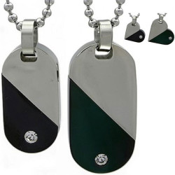 Kalung Couple SilverBlack BarLove