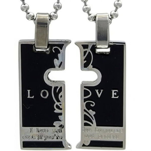 Jual Kalung Couple Black Cross Love Jual Kalung Couple Jual Kalung