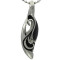 Kalung Gothic Black Leaf Stone