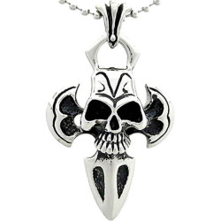 Kalung Gothic Sword Skull Cross