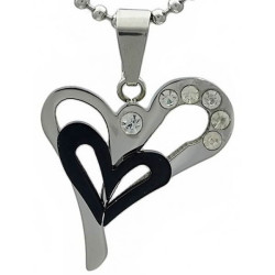 Kalung Silver Black Love