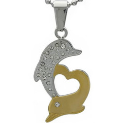 Kalung SilverGold Dolphin Love