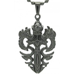 Kalung Naga White Double Dragon Sword