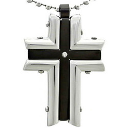 Kalung Salib Black Modern Cross