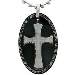 Kalung Salib Black Padre Oval