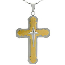 Kalung Salib Gold Knight Cross