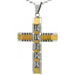 Kalung Salib Gold Railed Cross