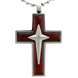 Kalung Salib Maroon Cross
