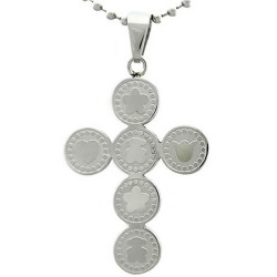 Kalung Salib Silver Bear Cross