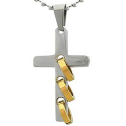 Kalung Salib Three Gold Cross