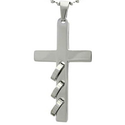 Kalung Salib Three Silver Cross