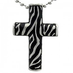 Kalung Salib Zebra Cross