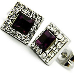 Anting Swarovski Purple Savira