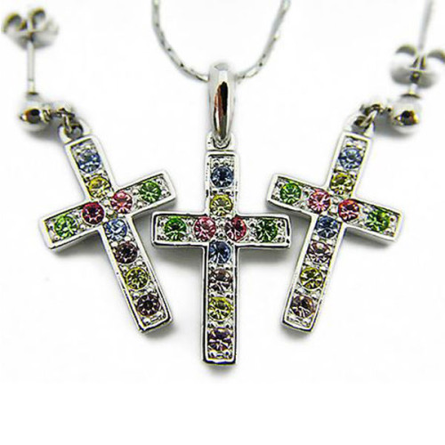 Jual Set Swarovski Trinity Cross Set Jual Set Swarovski Jual Swarovski